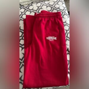 White Fox Boutique Red Track Pants